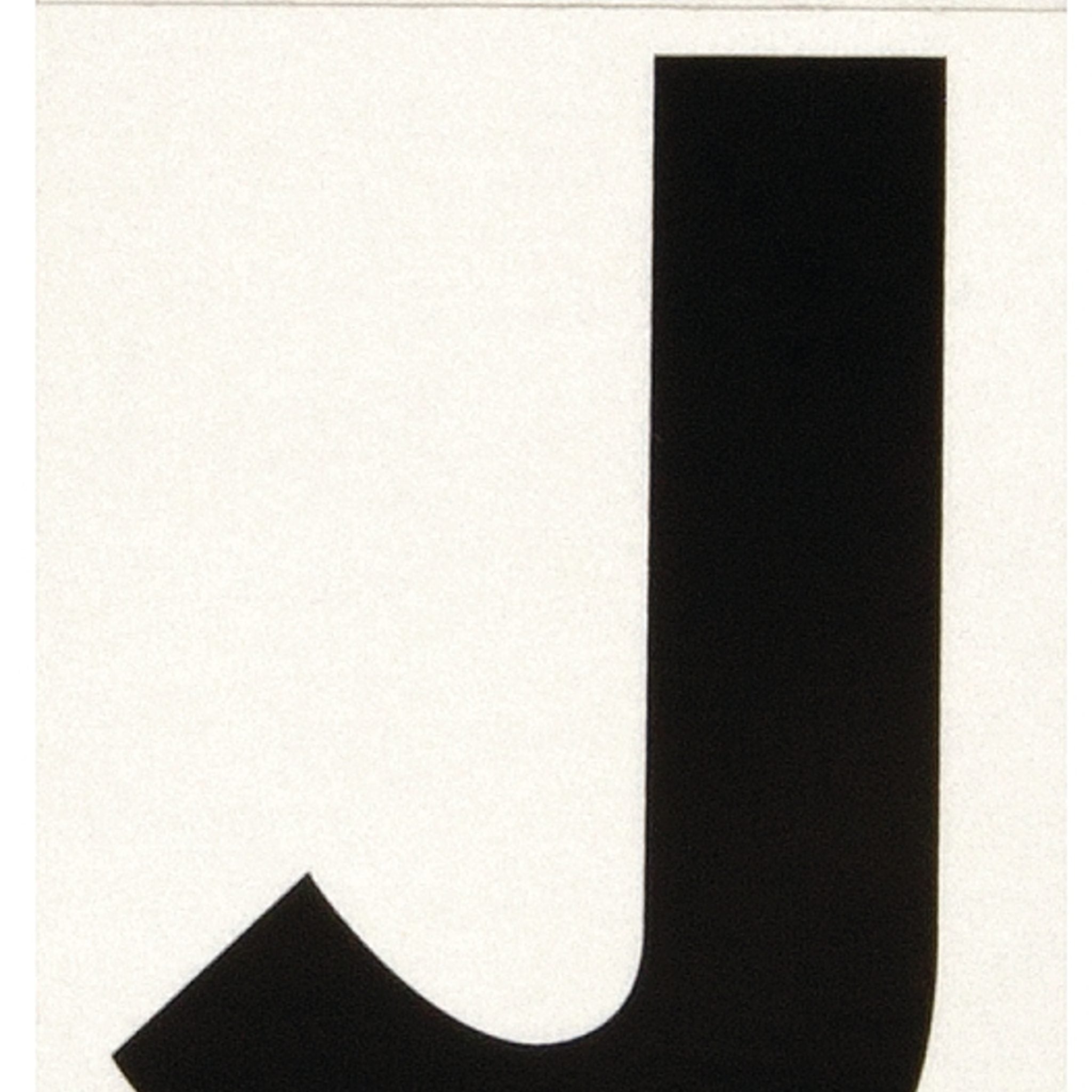Hy-Ko Reflective Black/Silver Adhesive House Letter J, 3-In
