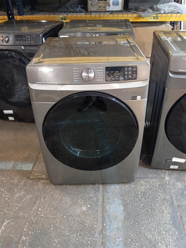 7.5 cu. ft. Vented Smart Stackable Electric Dryer in Platinum with Steam Sanitize+