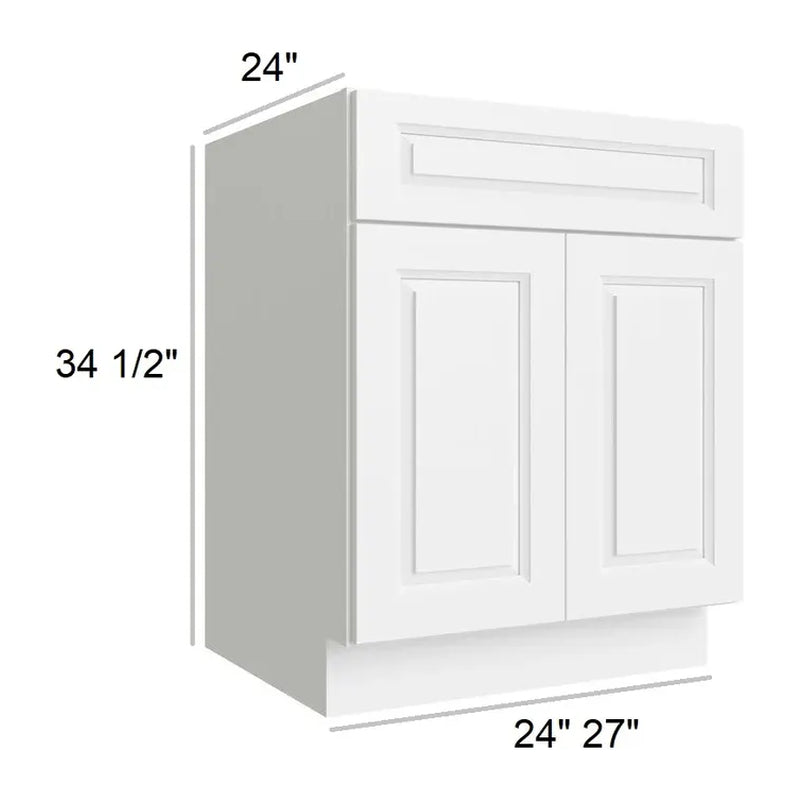 Aspen White 24" Double Door Base Cabinet