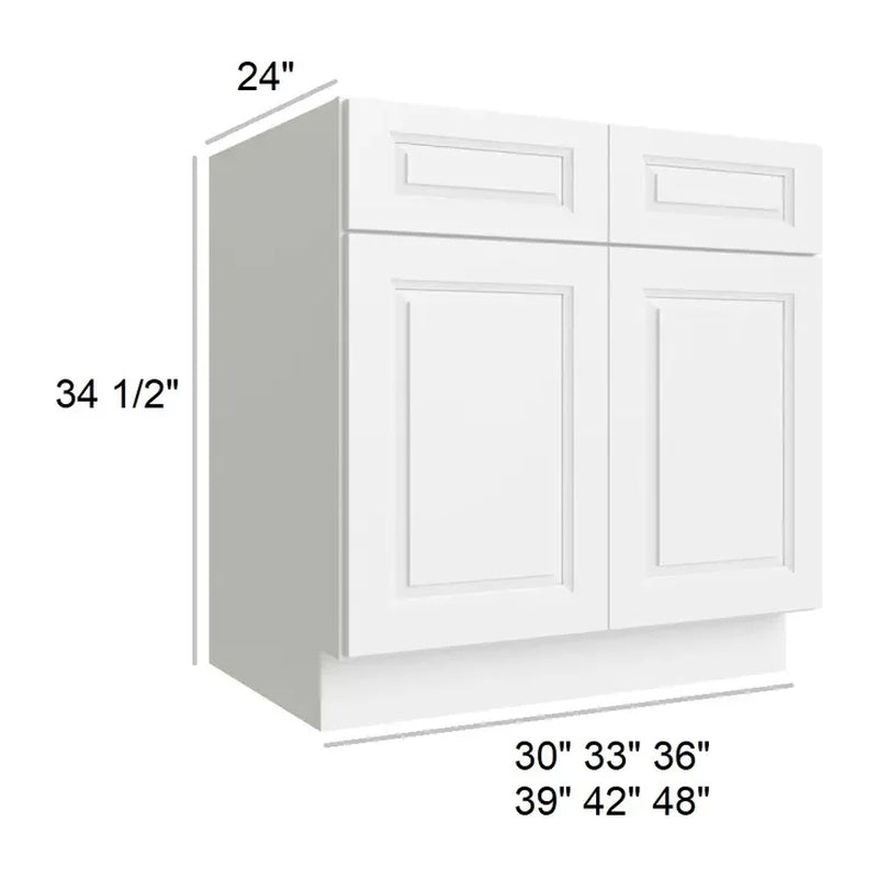 Aspen White 30" Double Door Base Cabinet