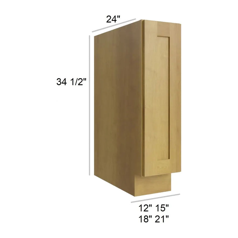 Carmel Shaker 15" Single Door Full Height Base Cabinet