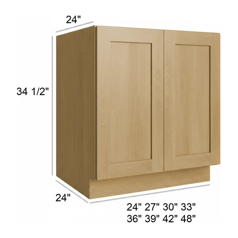 Carmel Shaker 33" Double Door Full Height Base Cabinet