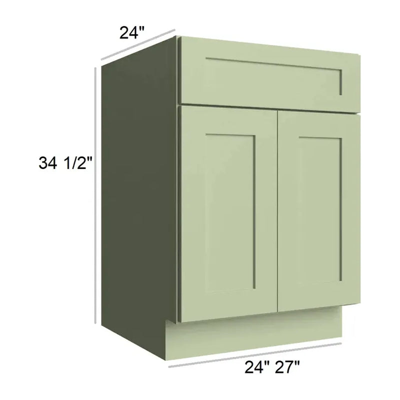 Fresh Sage 24" Double Door Base Cabinet