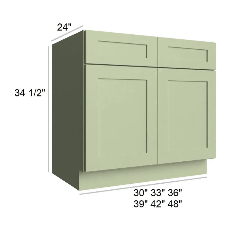 Fresh Sage 30" Double Door Base Cabinet