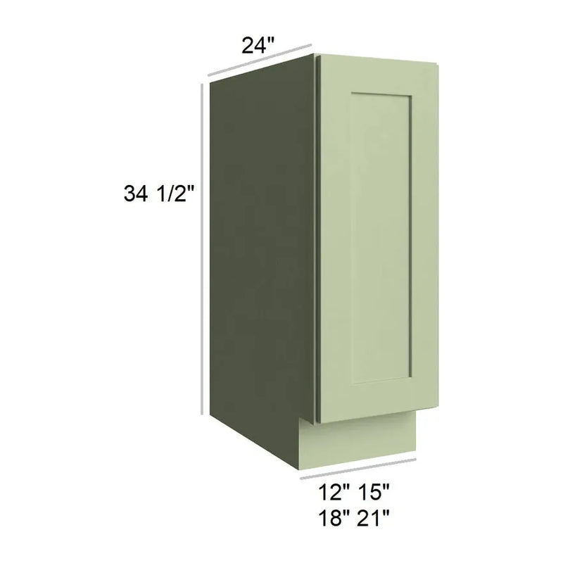 Fresh Sage 18" Single Door Full Height Base Cabinet