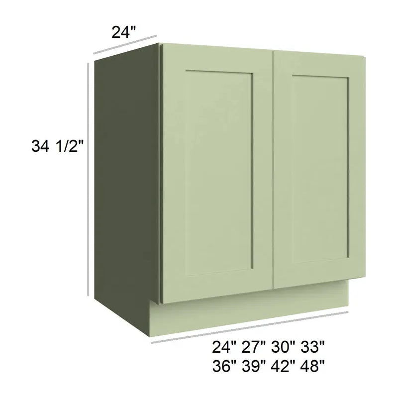 Fresh Sage 33" Double Door Full Height Base Cabinet