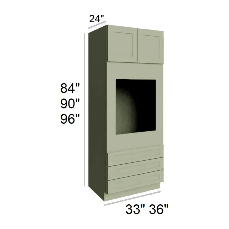 Fresh Sage 33" x 84" Universal Oven Cabinets