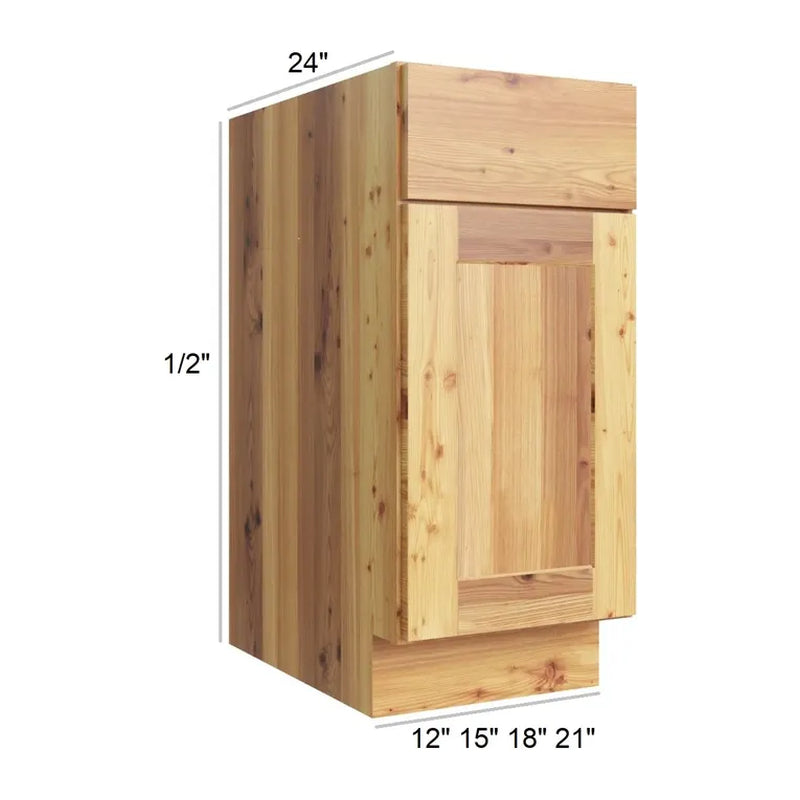 Hickory Shaker 15" Single Door Base Cabinet