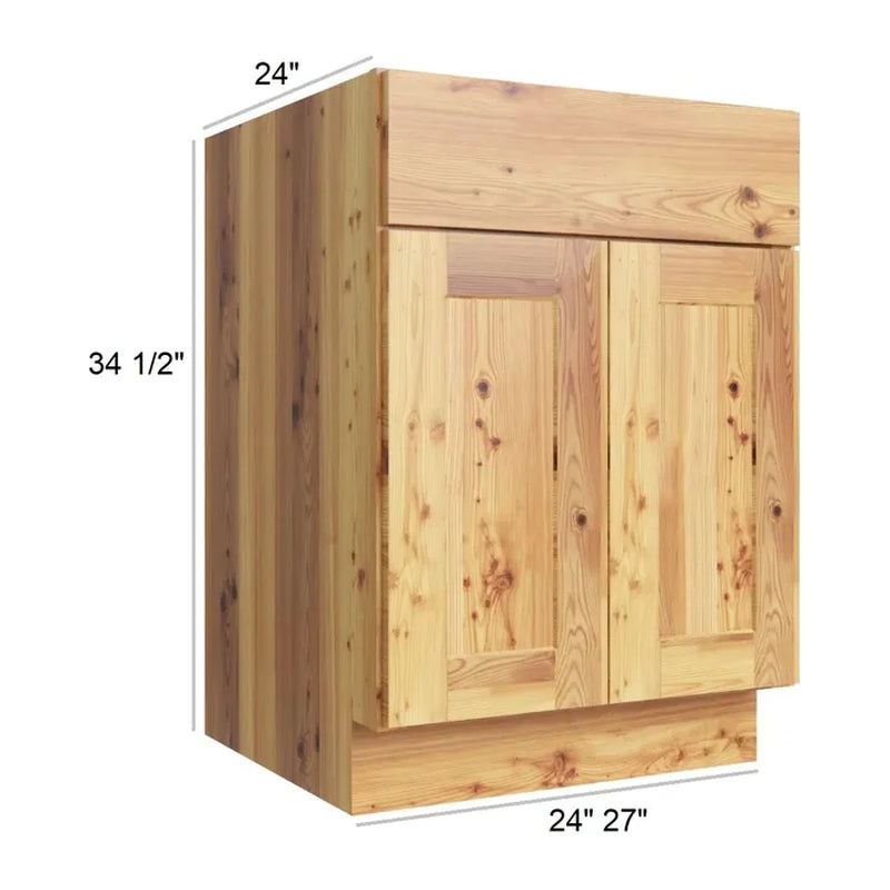 Hickory Shaker 24" Double Door Base Cabinet