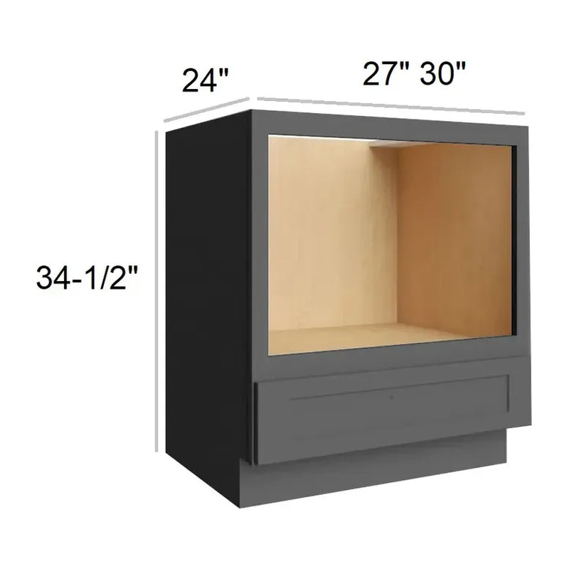 Midnight Black Shaker 30" Base Microwave Cabinet