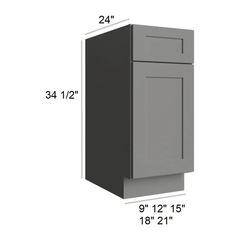 Platinum Shaker 18" Single Door Base Cabinet