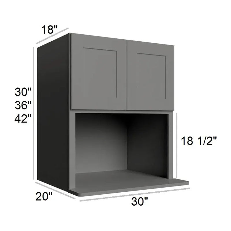 Platinum Shaker 30" x 42" Microwave Wall Cabinet