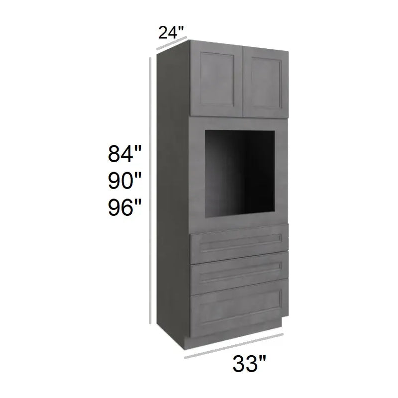 Platinum Shaker 33" x 84" Universal Oven Cabinets