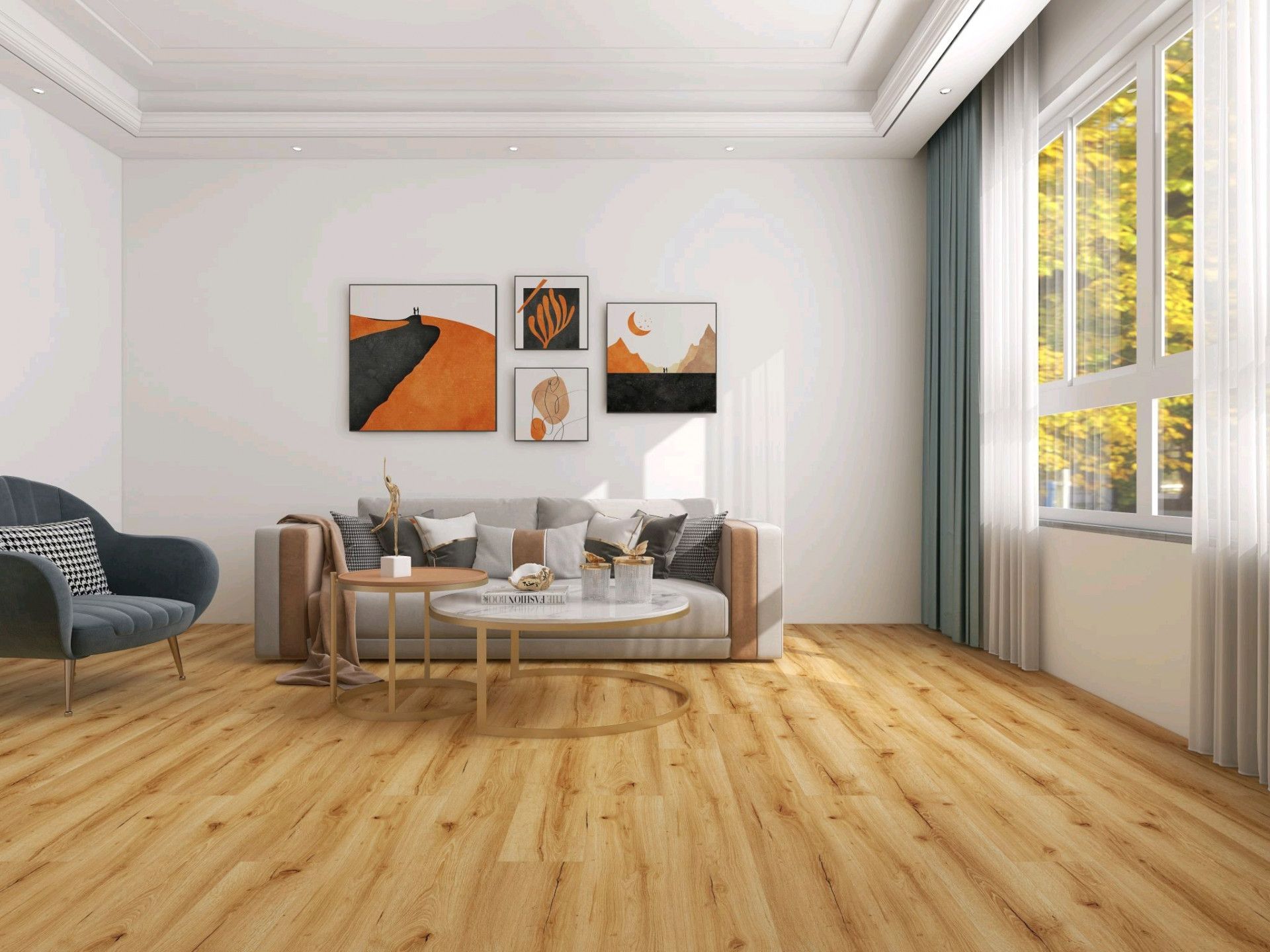 9”x60” Natural Birch SPC Rigid Core Vinyl Plank Flooring
