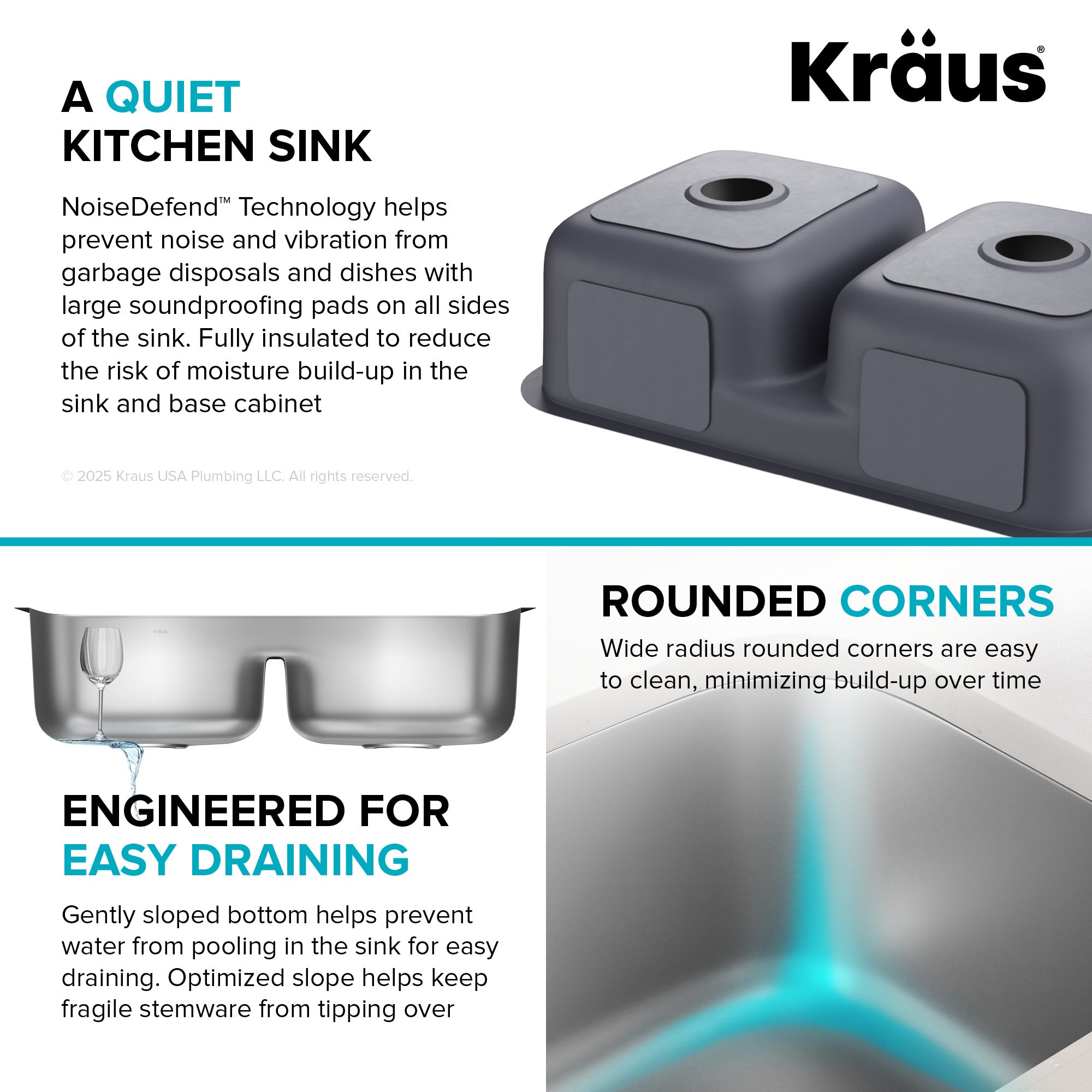 Kraus Premier Series 32" Undermount Kitchen Sink Builder Pack (3-Pack)