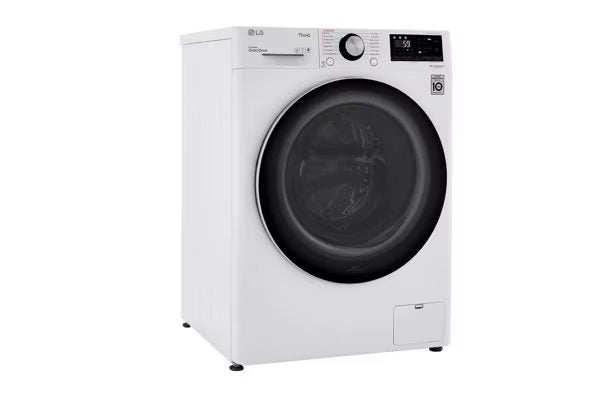 24 in. W 2.4 cu. ft. SMART All-in-One Compact Front Load Washer & Ventless Dryer Combo in White with Steam