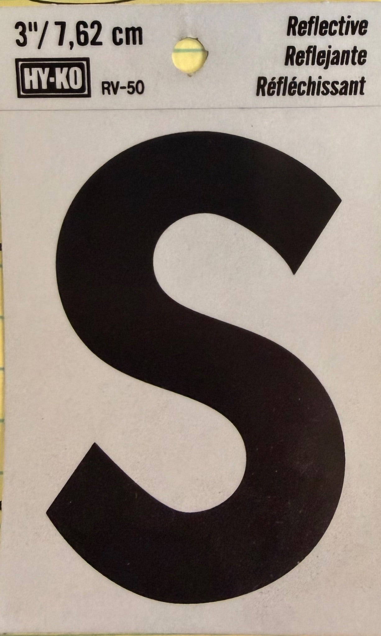 Hy-Ko Reflective Adhesive Vinyl Period Symbol, 3 Inch Black/S