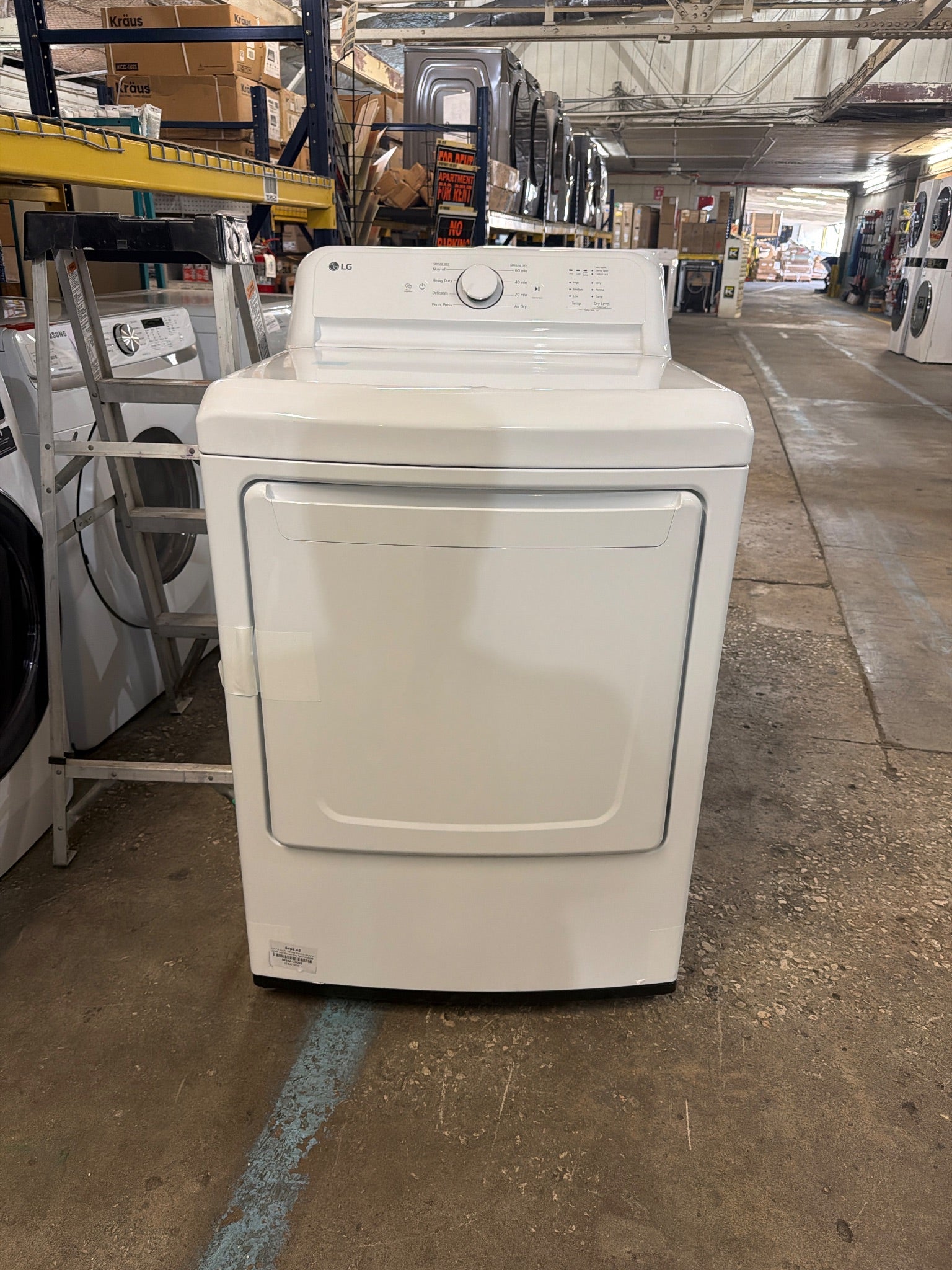 LG 7.3 Cu.Ft. Vented Electric Dryer in White with Sensor Dry Technology�