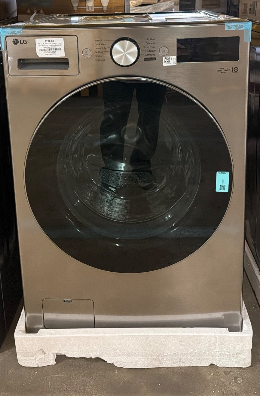 5.0 cu. ft. Stackable SMART Front Load Washer in Graphite Steel with TurboWash 360, AI Sensing, Steam and LCD Display