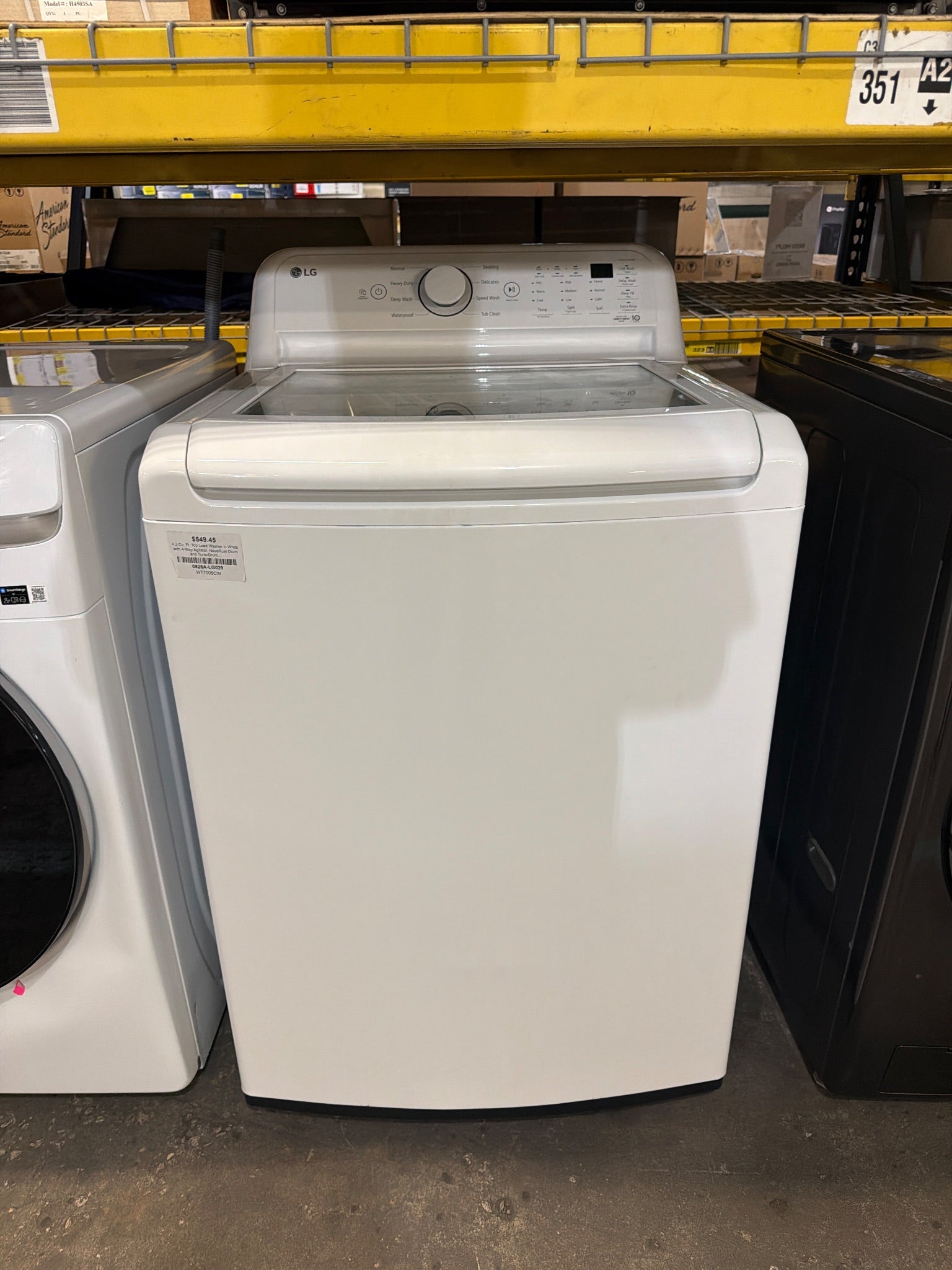 4.3 Cu. Ft. Top Load Washer in White with 4-Way Agitator, NeveRust Drum and TurboDrum Technology