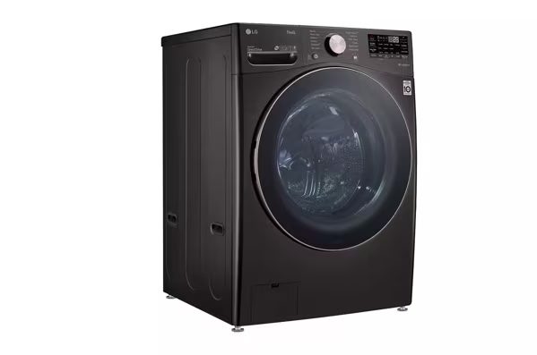 4.5 Cu. Ft. Stackable SMART Front Load Washer in Black Steel with Steam and TurboWash360 Technology