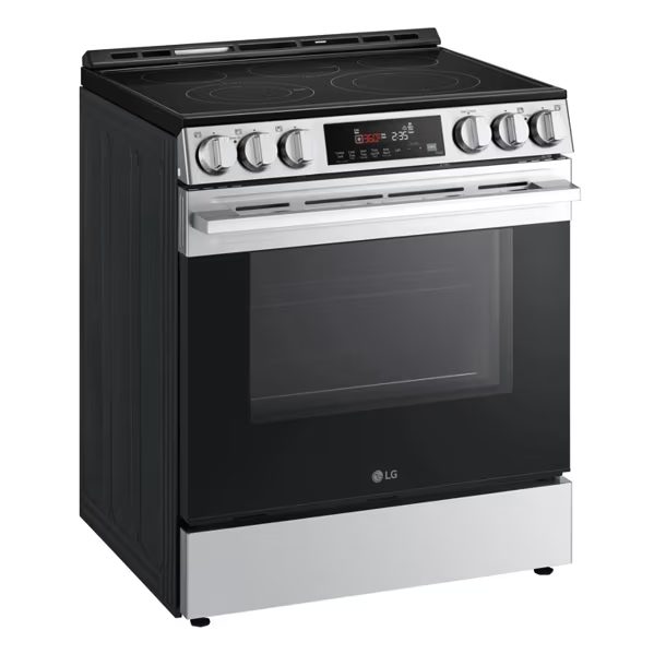 LG 30 in. 6.3 cu. ft. Smart Electric Range with Fan Convection, Air Fry & EasyClean in PrintProof Stainless Steel