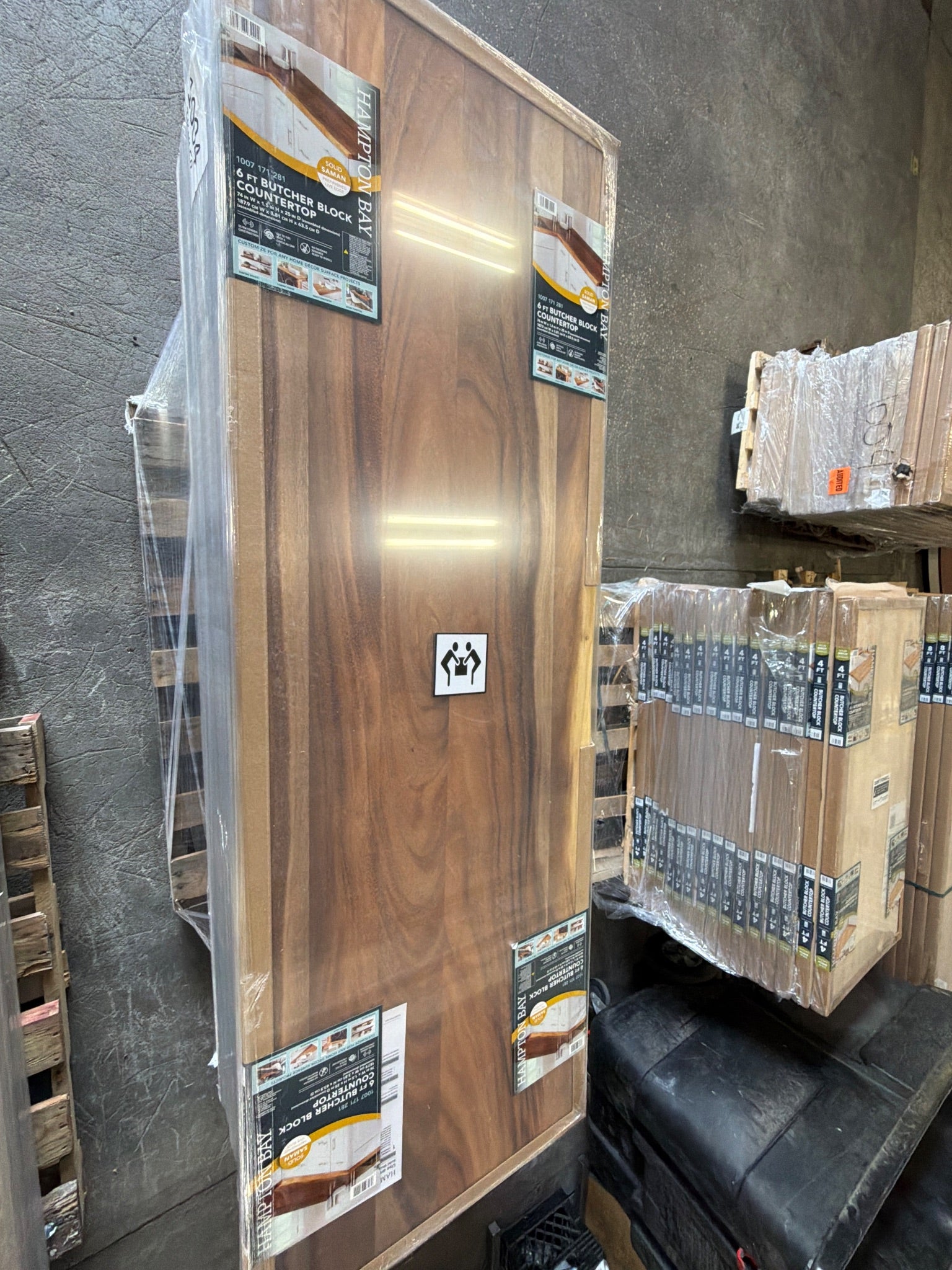 6 ft. L x 25 in. D Finished Saman Solid Butcher Block Countertop in with Live Edge