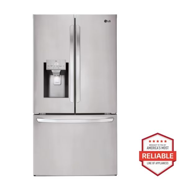 36 in. 28 cu. ft. 3-Door French Door Refrigerator w/ Ice and Water Dispenser and Craft Ice in PrintProof Stainless Steel
