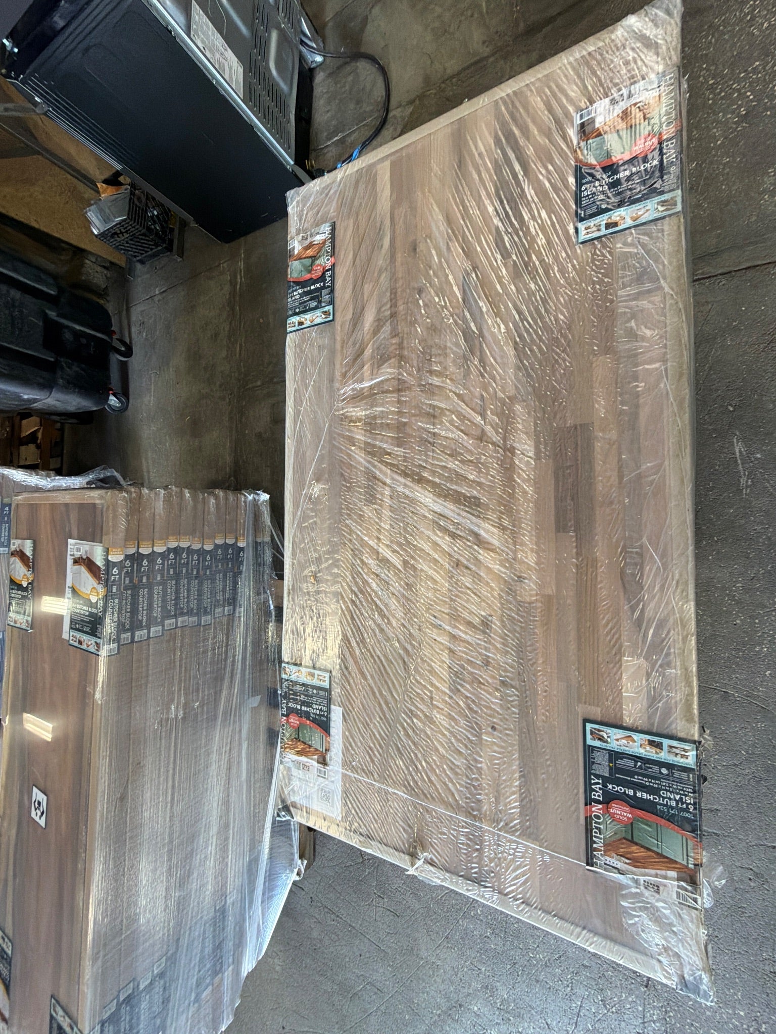 6 ft. L x 39 in. D Unfinished Walnut Solid Wood Butcher Block Countertop Island with Standard Edge