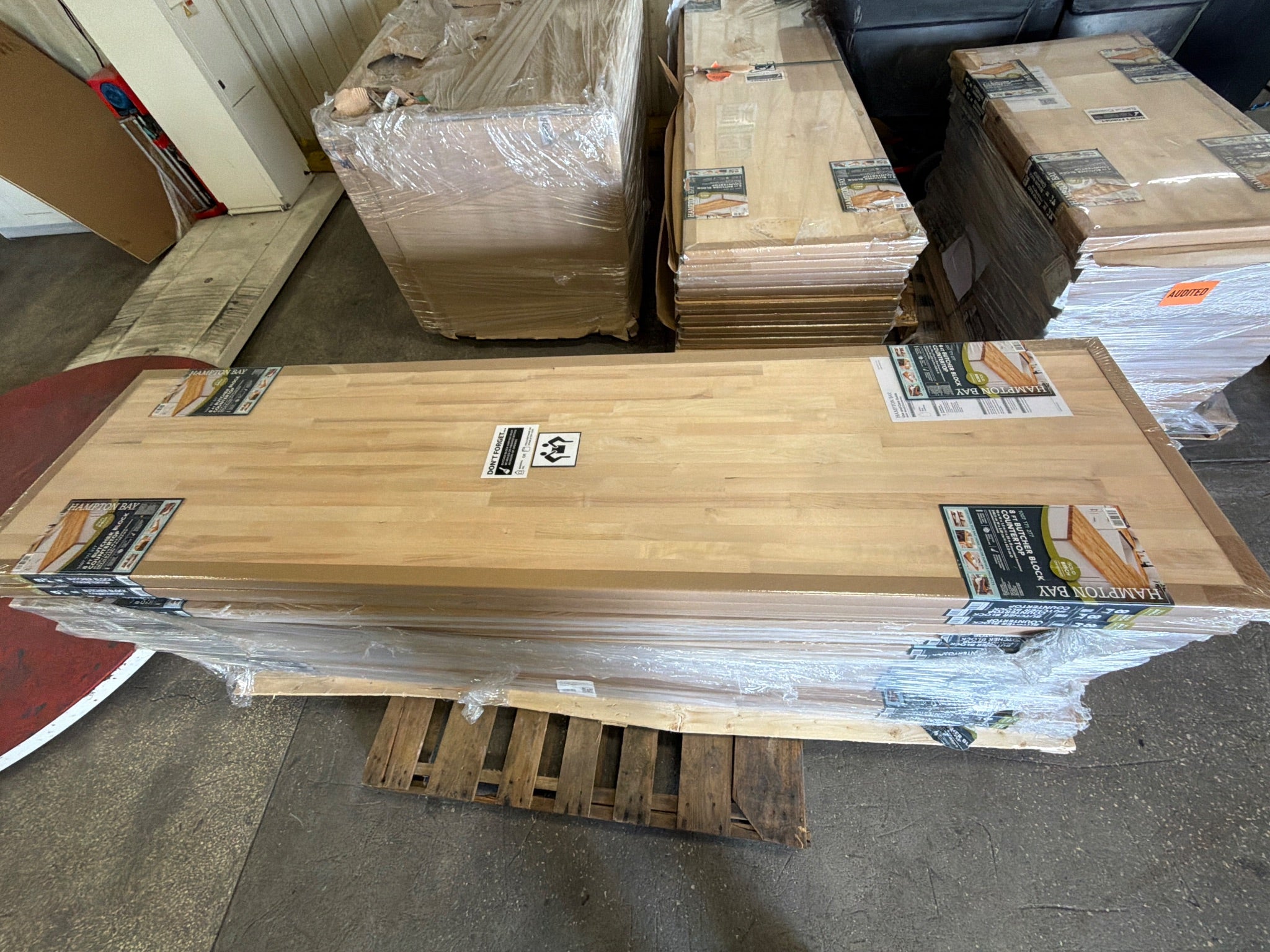 8 ft. L x 25 in. D Unfinished Birch Solid Wood Butcher Block Countertop with Square Edge