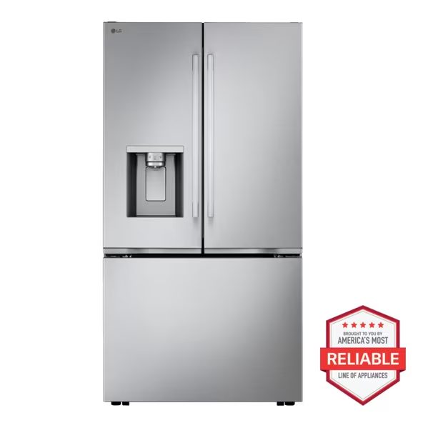 26 cu. ft. Counter-Depth MAX 3-Door French Door Refrigerator with Ice and Water Dispenser, Craft Ice, Stainless Steel