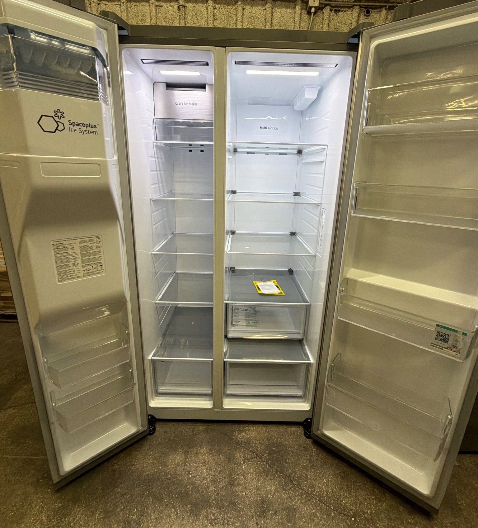 27 cu. ft. Side by Side Smart Refrigerator w/ Craft Ice, External Ice and Water Dispenser in PrintProof Stainless Steel