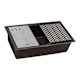Ruvati epiStage 33" Undermount Single Basin Granite Composite Kitchen Sink with Basin Rack, Basket Strainer and Cutting Board
