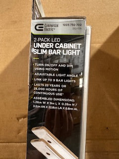 9 in. 2-Bar Plug-In LED Under Cabinet Light