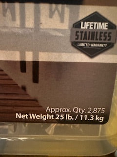 25LB 316 STAINLESS STEEL DECKING / TRIM SCREW