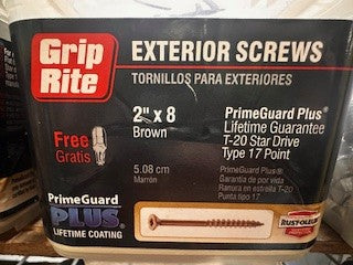 5LB 2" x 8 EXTERIOR SCREWS