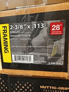 2500 PCS | 2-3/8" x .113 FRAMING NAILS