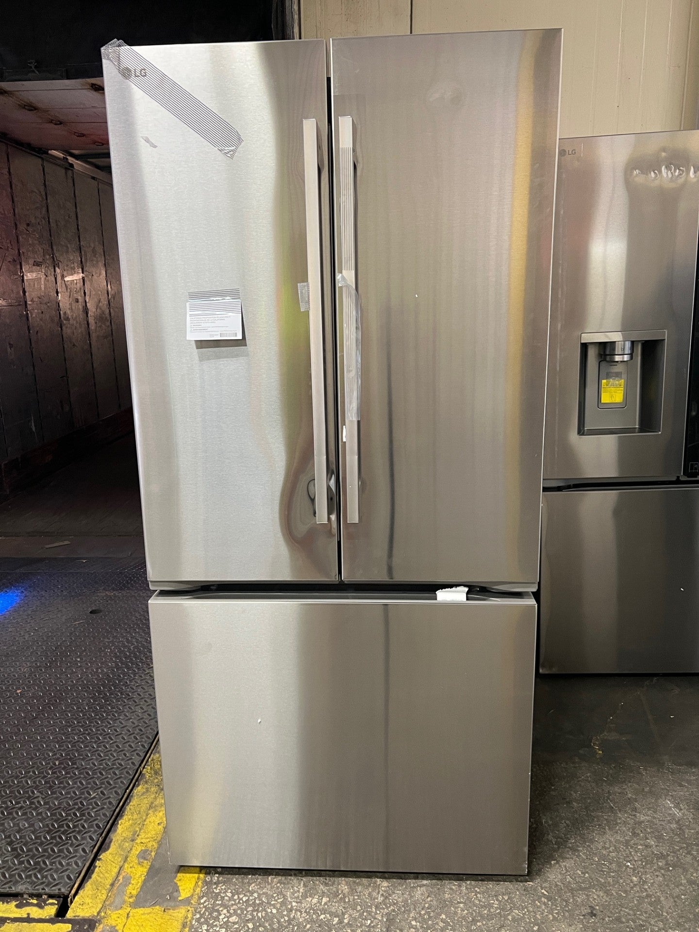 LG Standard Depth MAX 25.1 Cu. Ft. French Door Smart Refrigerator with Hybrid Handle Stainless Steel