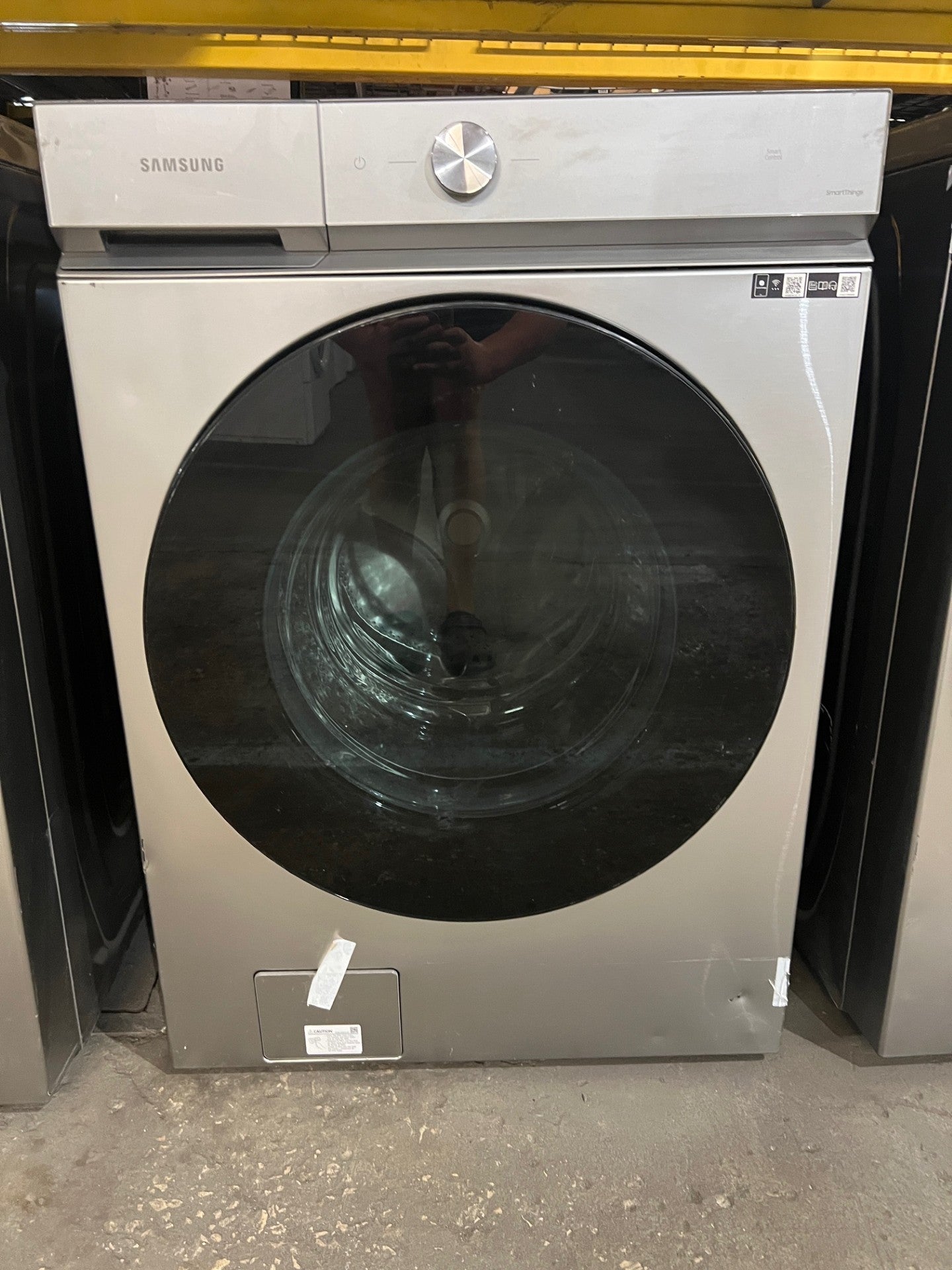 Samsung Bespoke 5.3 cu. ft. Ultra-Capacity Smart Front Load Washer in Silver Steel with Super Speed Wash and AI Smart Dial